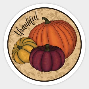 Thankful Pumpkin Patch Trio Sticker